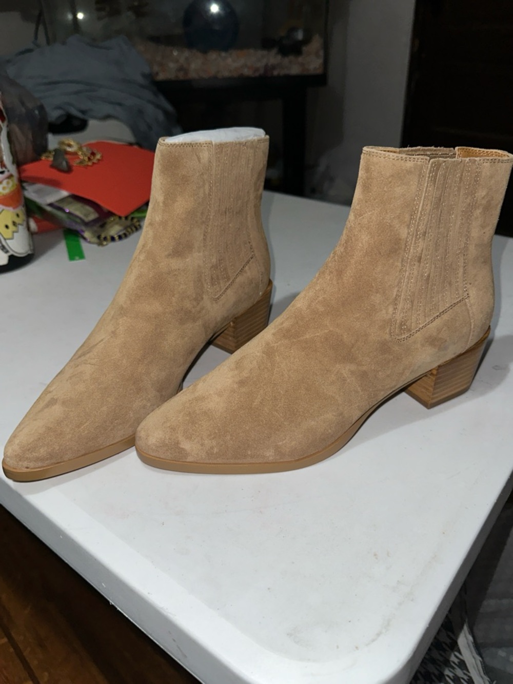 rag & bone Tan Suede Ankle Boots